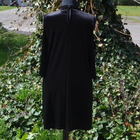 Three Hearts 1X Embroidered Velvet Dress - Picture 4 of 6